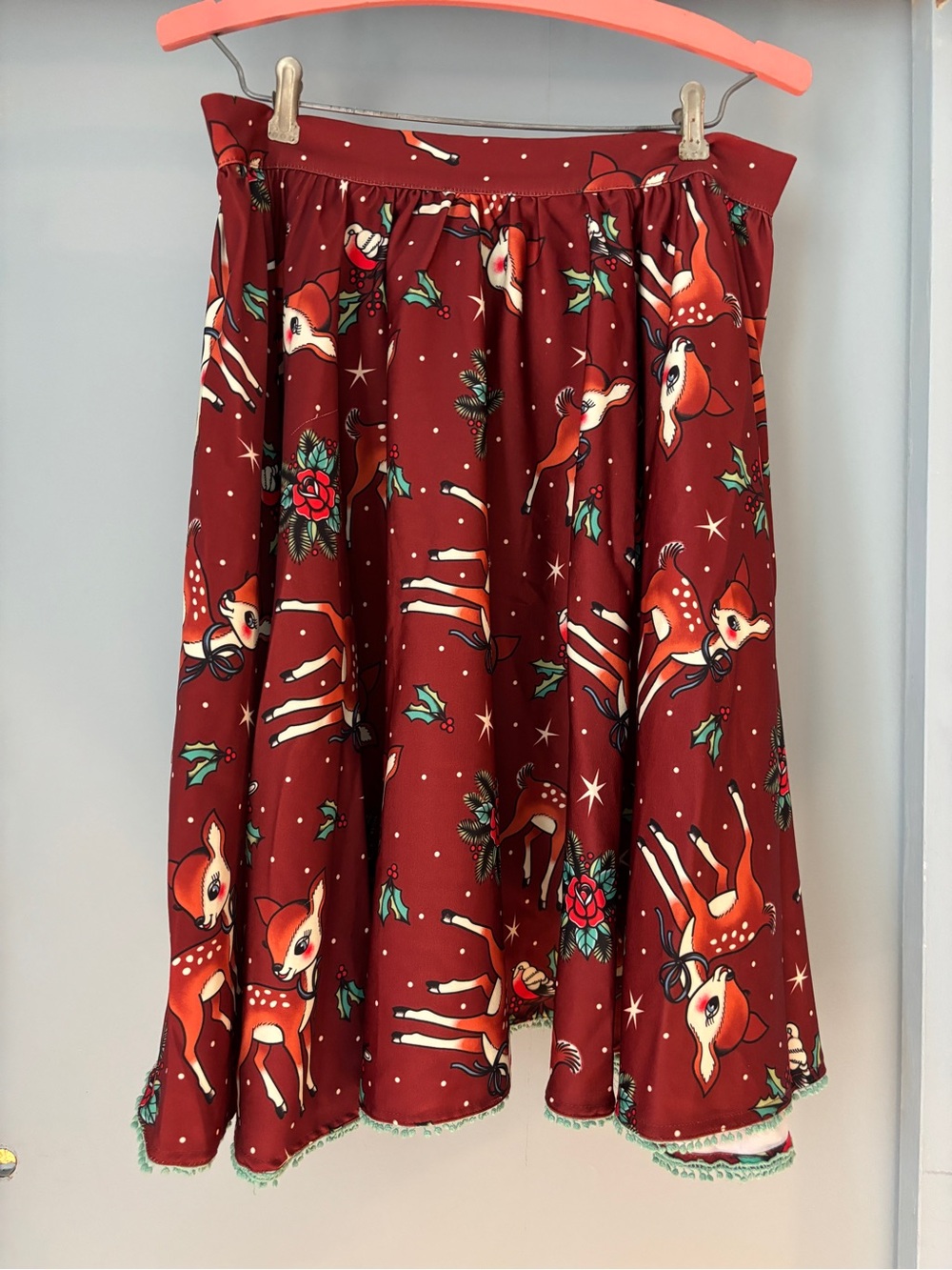 Sourpuss Deer Me Reindeer Print Sweets Skirt